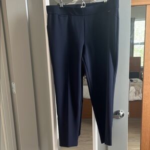 Anne Klein Blue Cropped Ankle Pants Tailored Fit
